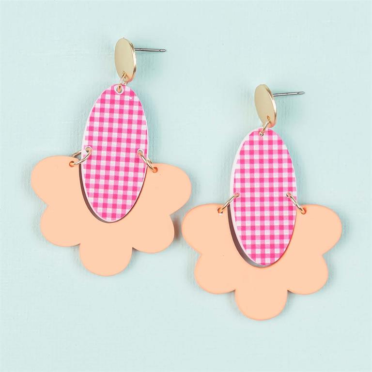 Wallace Pink Gathered Goods Earrings