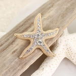 Crystal Starfish Pendant/Pin