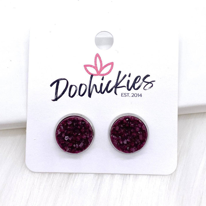 12mm Autumn Crystal Singles in Stainless Steel Settings -Fal