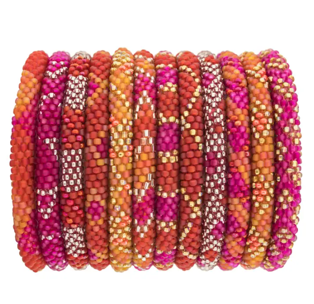Set of 3 Roll-On Multi-Color Bracelet Stack - 5 Color Options