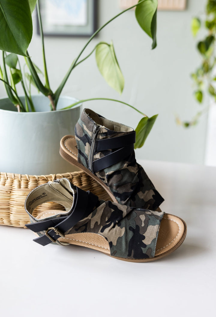 Avril Sandal in Camo - Rural Haze