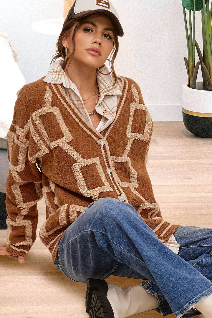 Gucci Loose Fit Drop Shoulder Cozy Knit Cardigan