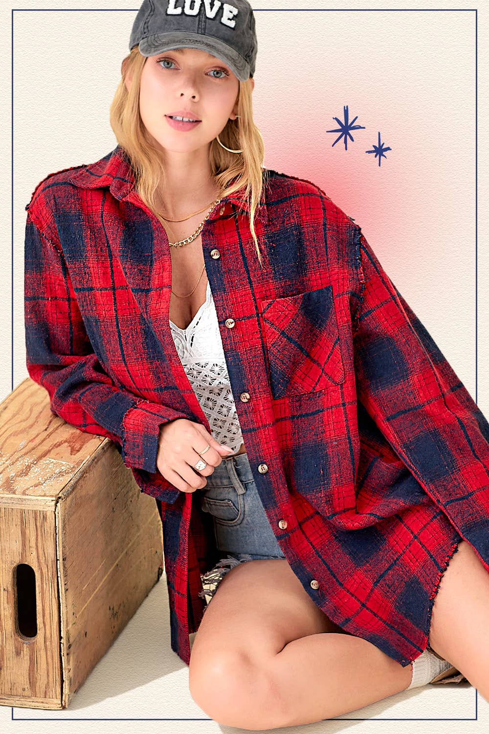 Soft Fabric Plaid Mineral Washed Button Down Shirt-3 Color Options
