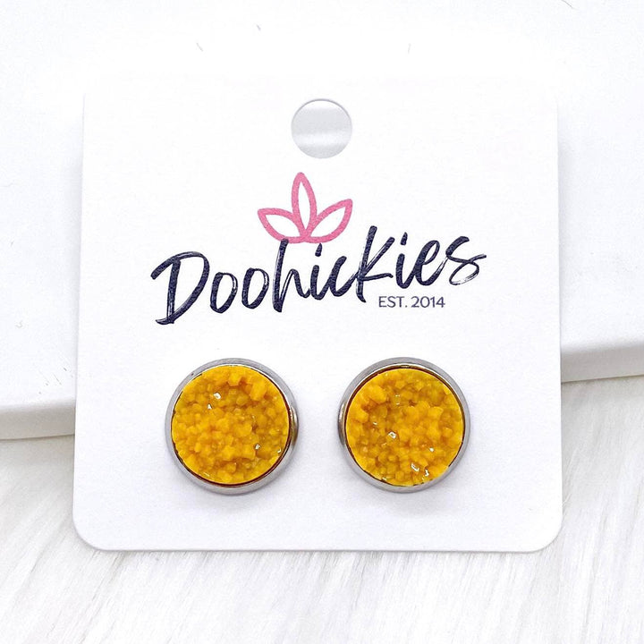 12mm Autumn Crystal Singles in Stainless Steel Settings -Fal