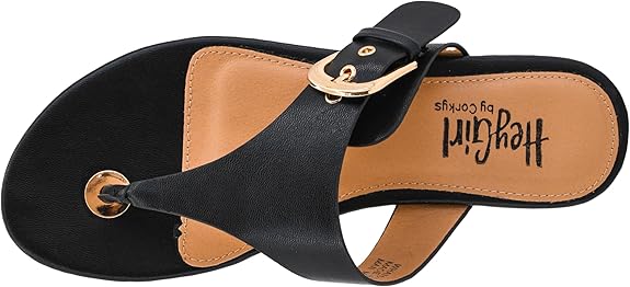 Thong Style Sandal with Gold Buckle-5 Color