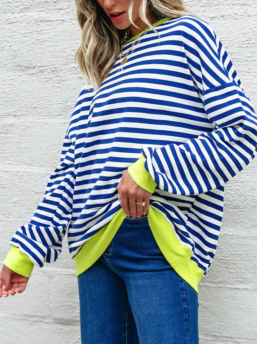SALE: Striped Sweatshirt-2 color options