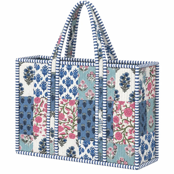 Quilted Tote Bag-3 Color Options