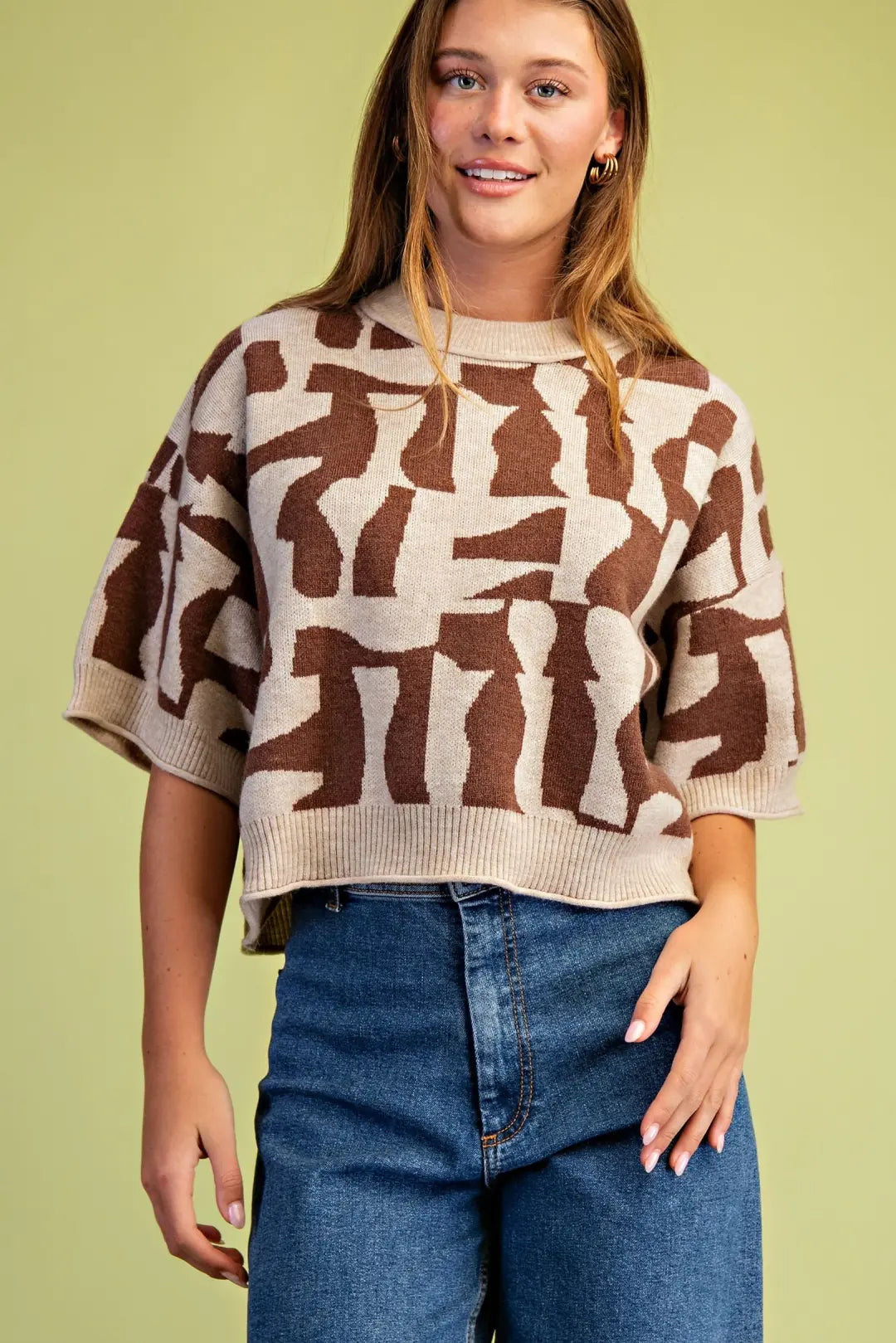 Geometric Print Sweater-Two Color Options