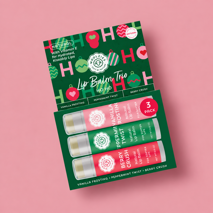 Natural Shea Butter Lip Balm Trio – HO HO Holiday
