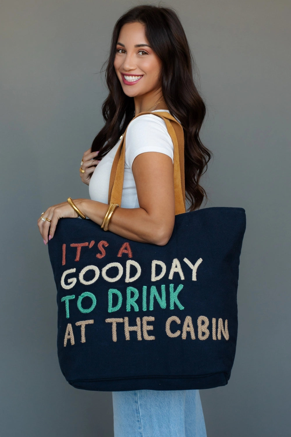 It's a Good Day to Drink at the Cabin-Navy