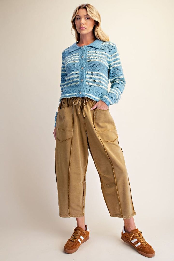 Mineral Wash Terry Knit Pants-3 Color Options-ARRIVAL DATES LISTED!