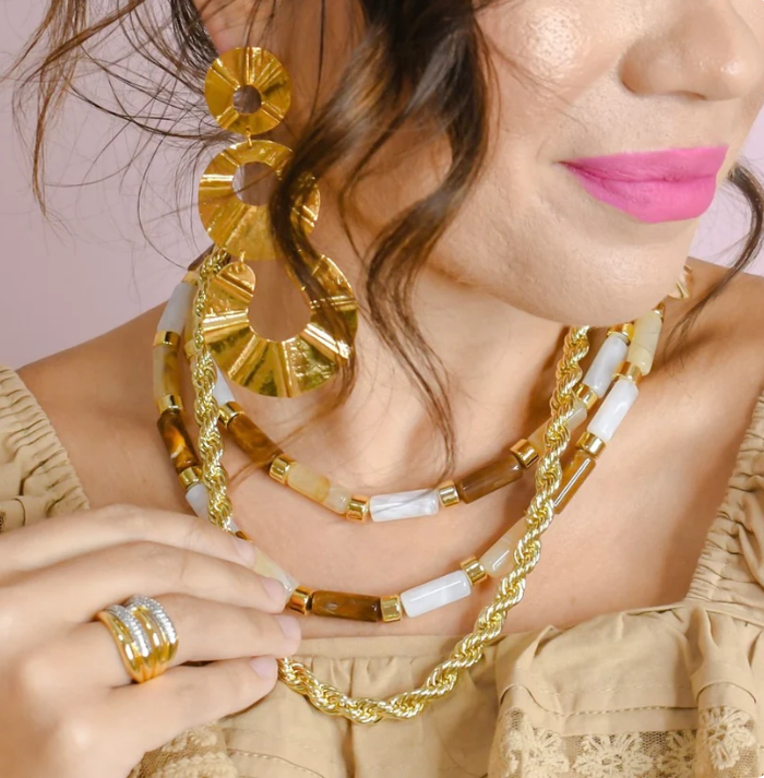 Caramel Candy Bar Chic Necklace