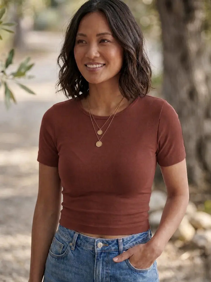 SALE: Short Sleeve Waist Length Top - 11 Color Option