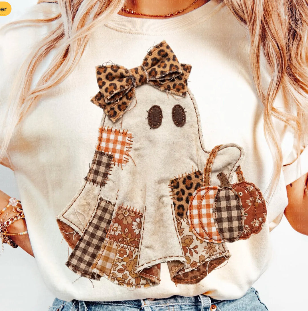 Checkered and Leopard Ghost-White