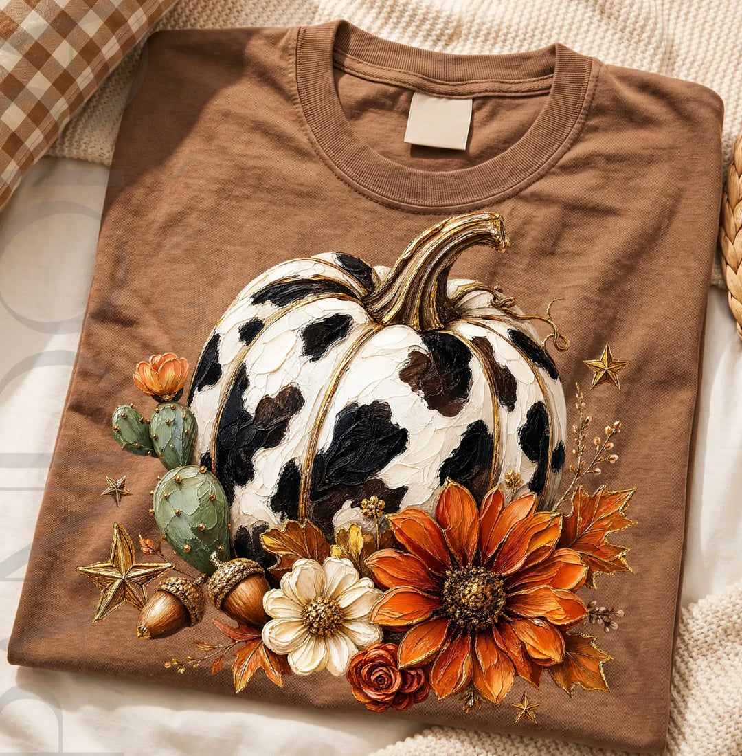 Cow Print Fall/Espresso  T-Shirt or Sweatshirt