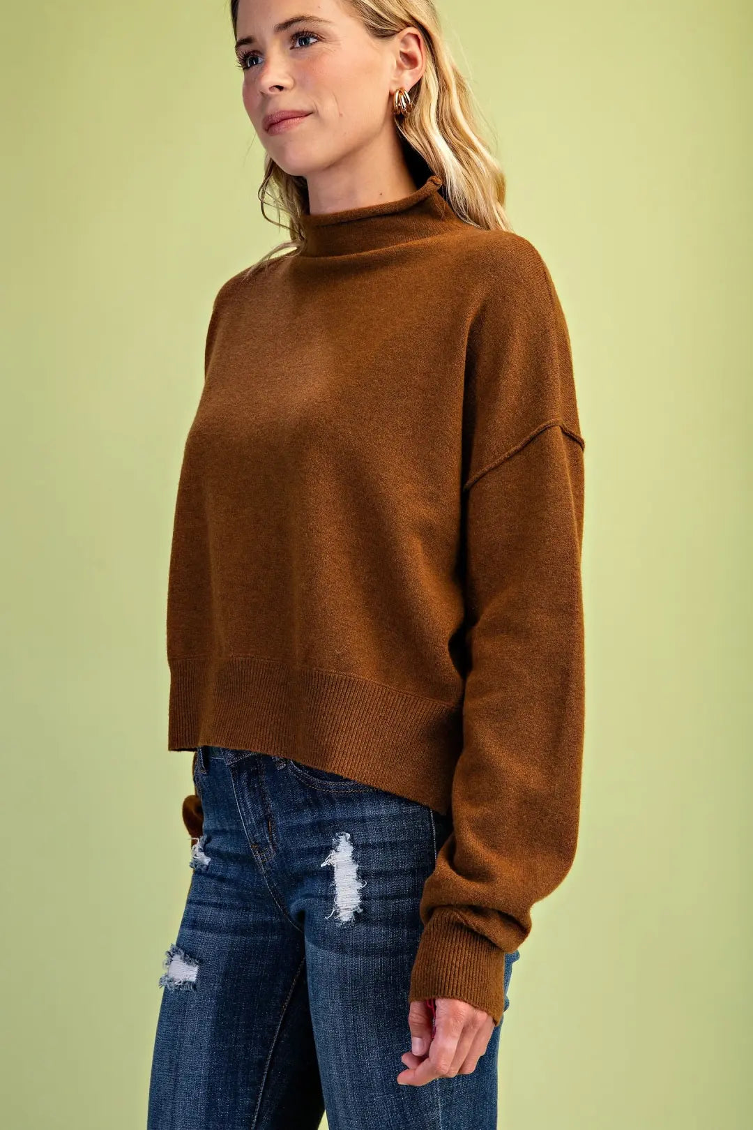 Roll Neck Sweater-Two Color Options