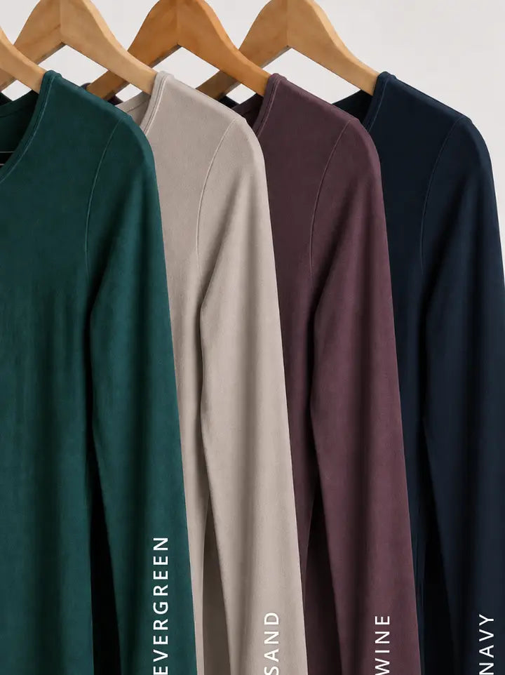 Curated Pack-Reversible Long Sleeve Top-Regular Fit-3 Color Options