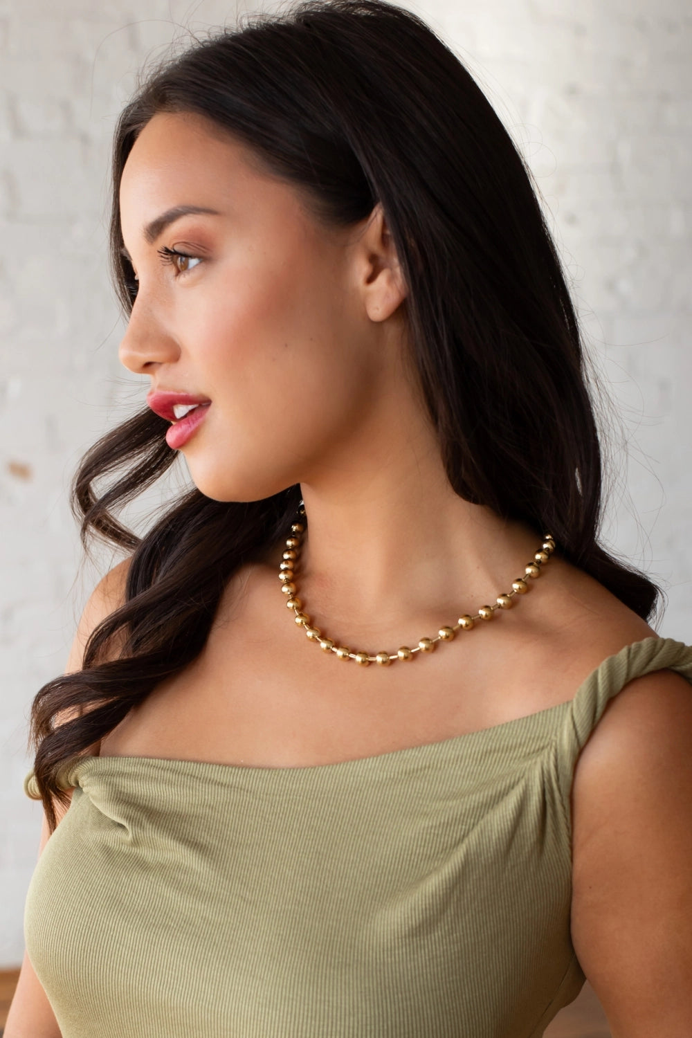 Gold Beaded Necklace