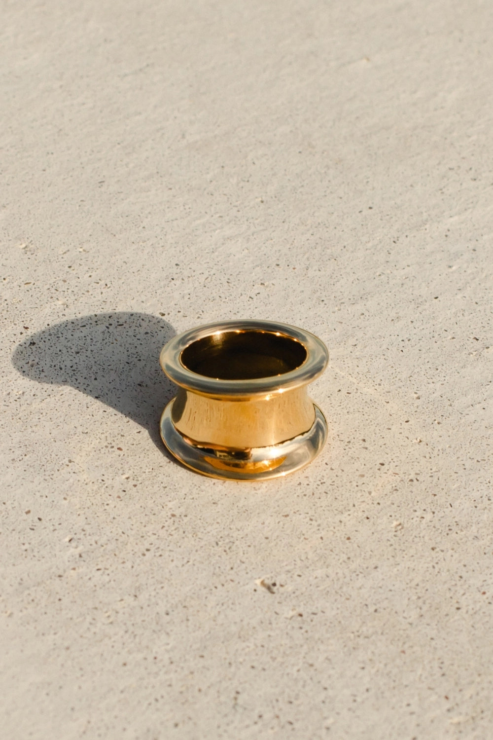 Luxe Gold Inverted Asymmetrical Ring