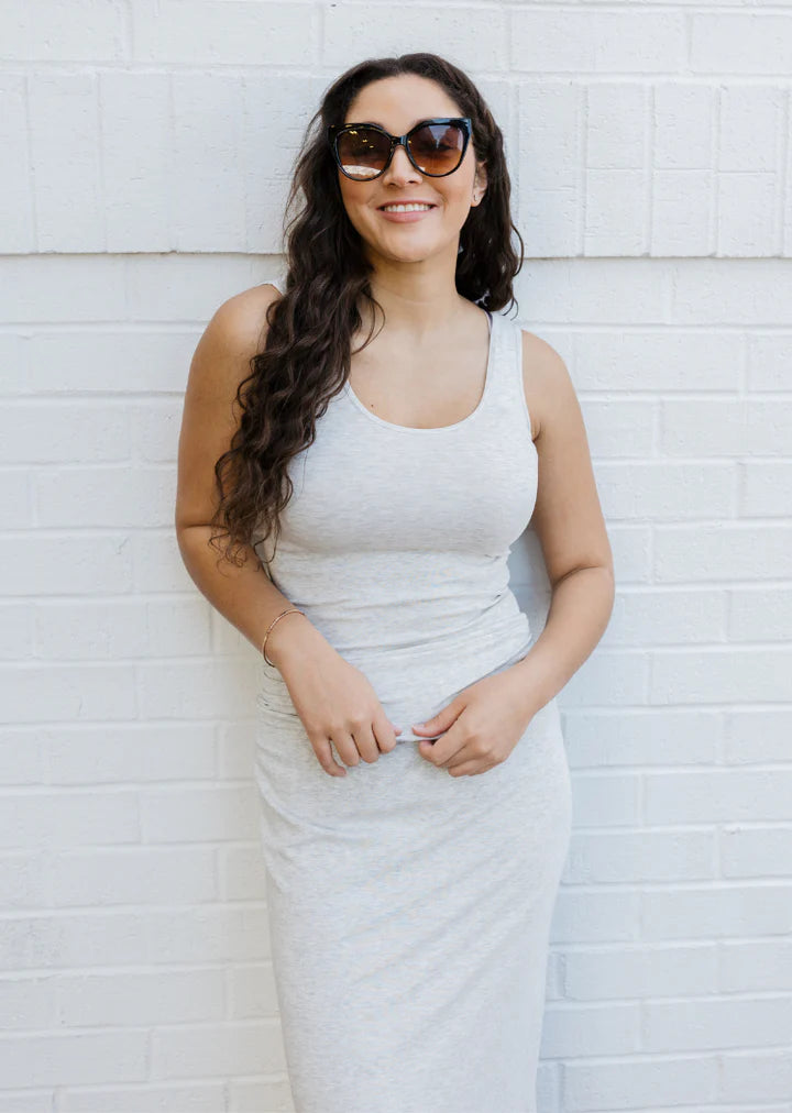 Midi Skirt with Side Slit-