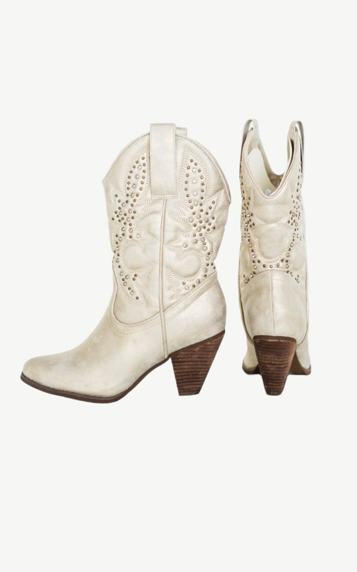 Houston Western Boots in Champagne