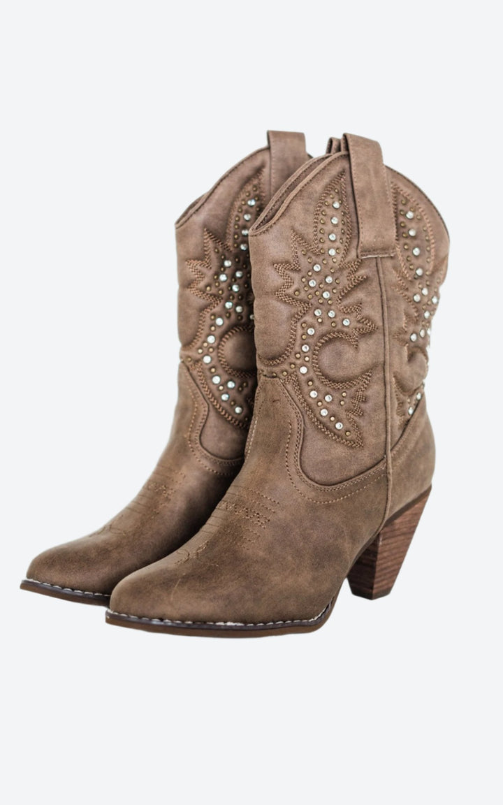 Houston Western Boots in Taupe