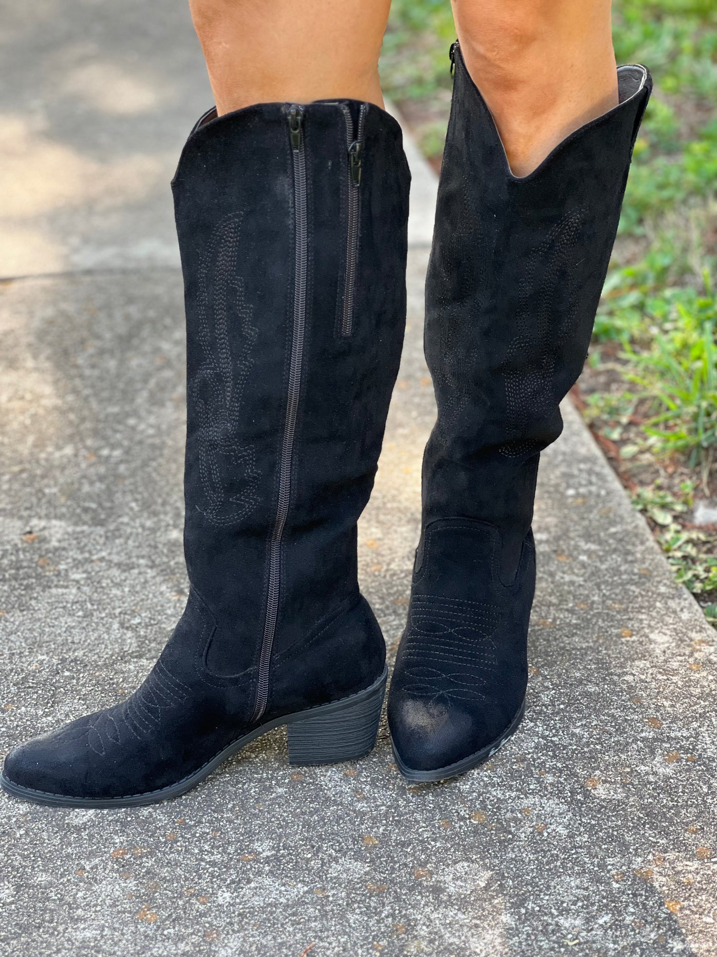 Black Suede Boot