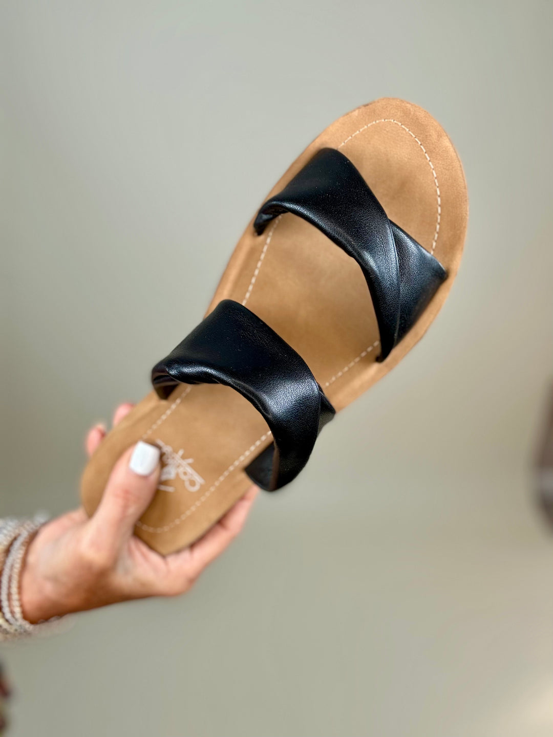 Double Strap with a Twist Sandal - 6 Color Options