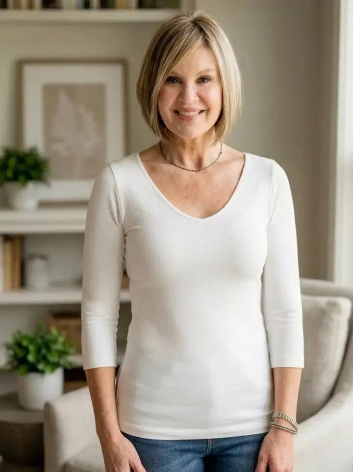 SALE: Three Quarter Sleeve Top - 8 Color Options