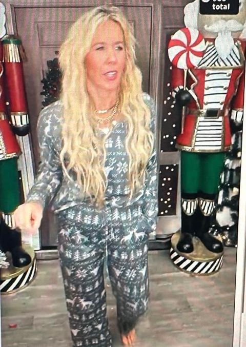 Black Reindeer Long Sleeve Pajama Pant Set by Salty Wave (TOP & BOTTOM)  *DEAL*