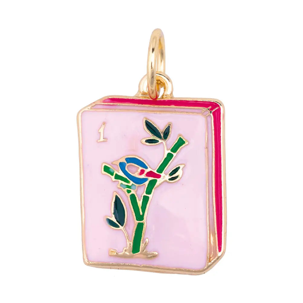 Mahjong Enamel Tile Charm
