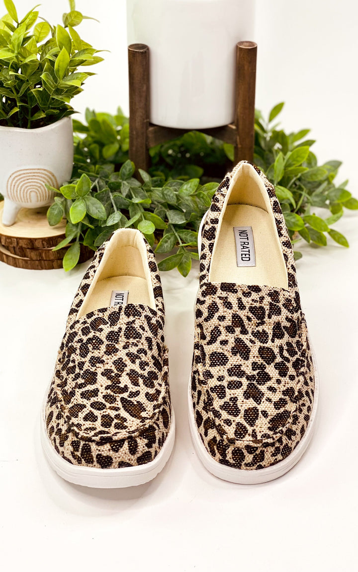 Not Rated Maya Sneakers in Leopard - Rural Haze