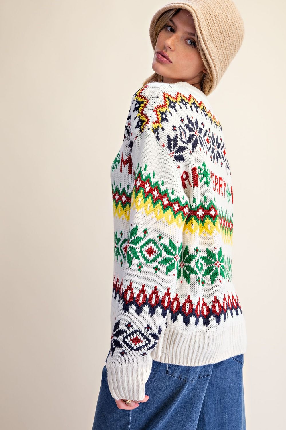 Multi Color Holiday Fair Isle Sweater
