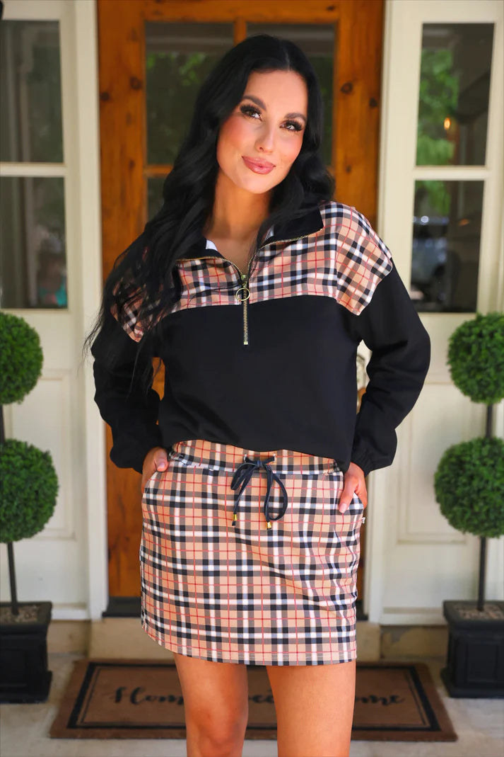 Nora Plaid Pullover-Arrives July