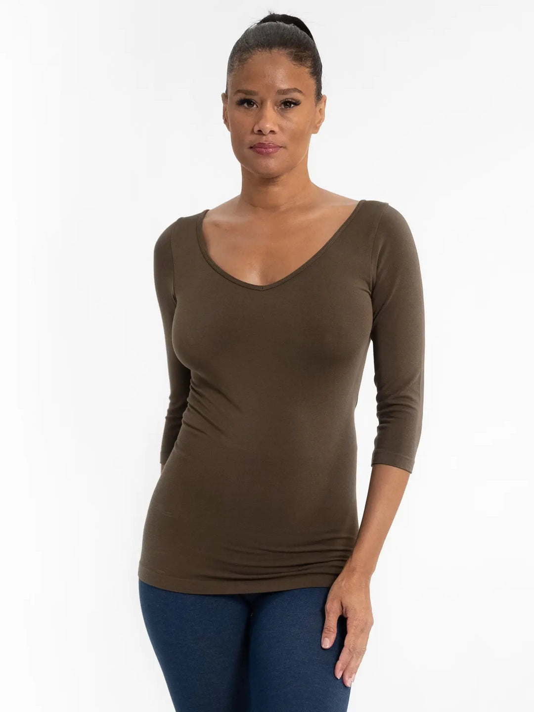 SALE: Three Quarter Sleeve Top - 8 Color Options