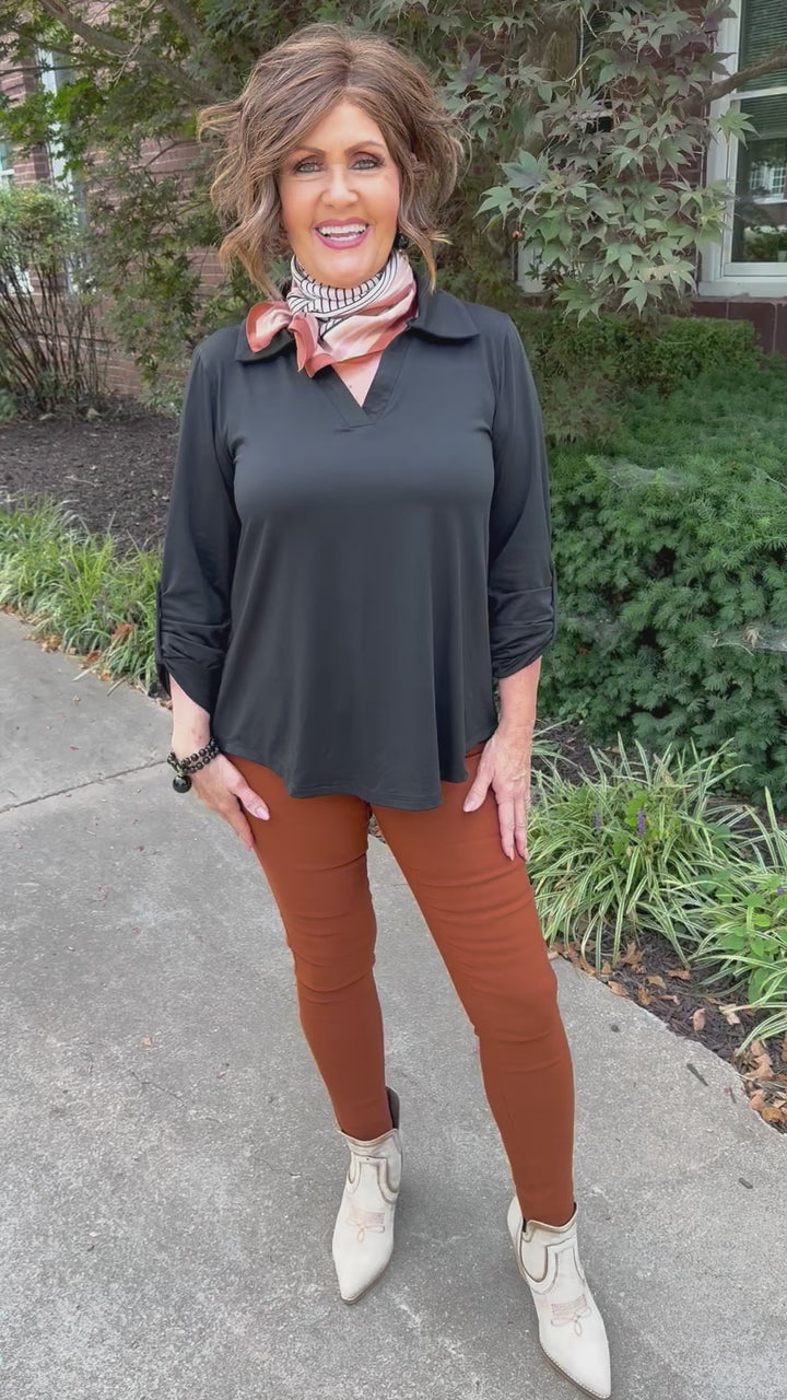 Black Blouse - Small Through Extended Sizes - Final Sale