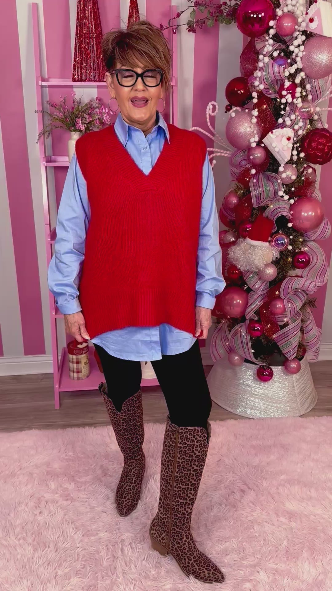 Oversized Soft Knit Sweater Vest with Side Slit - 2 Color Options