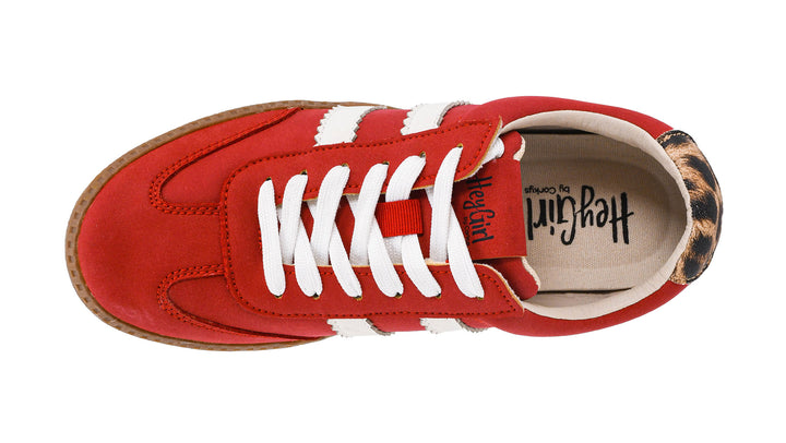 Trendy New Lace Up Sneaks-Red