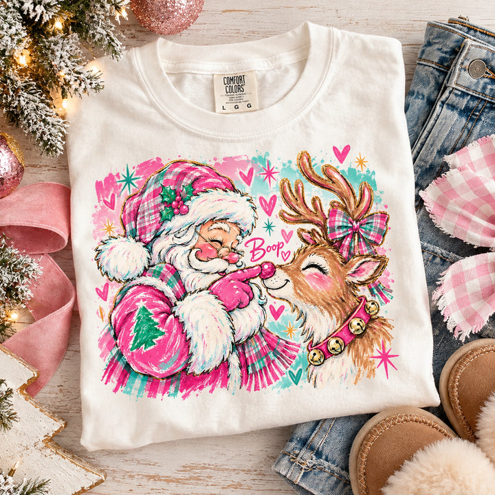 Plaid Santa Boop Sweatshirt-2 Color Options