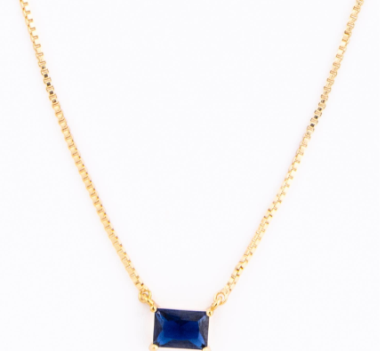 Gold Birth Stone Necklace - 12 Options