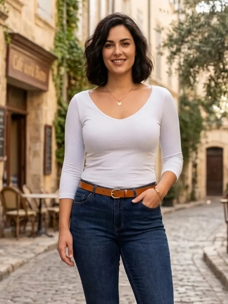 SALE: Three Quarter Sleeve Top - 8 Color Options