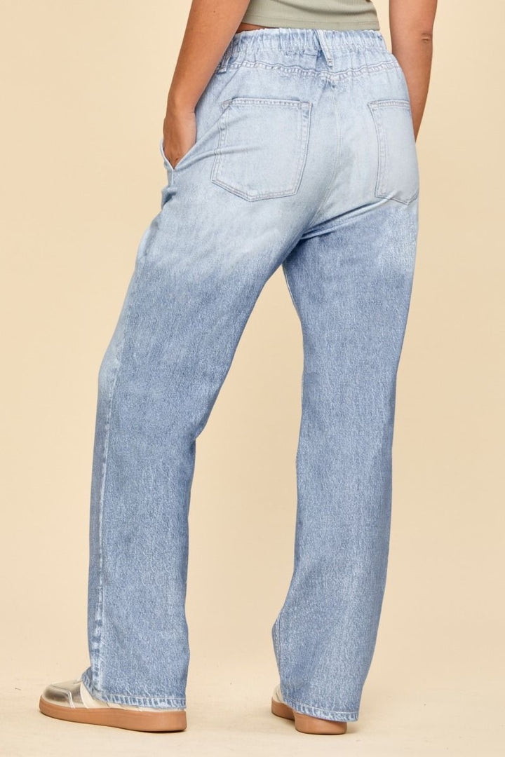 Straight Fit Light Denim Jeans