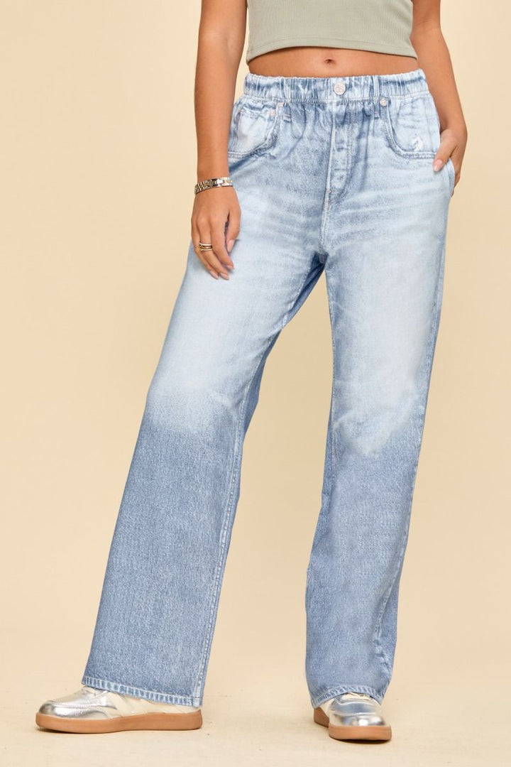 Straight Fit Light Denim Jeans