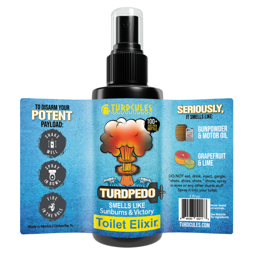 Stocking Stuffer: Turdpedo Toilet Elixir (Toilet Spray)